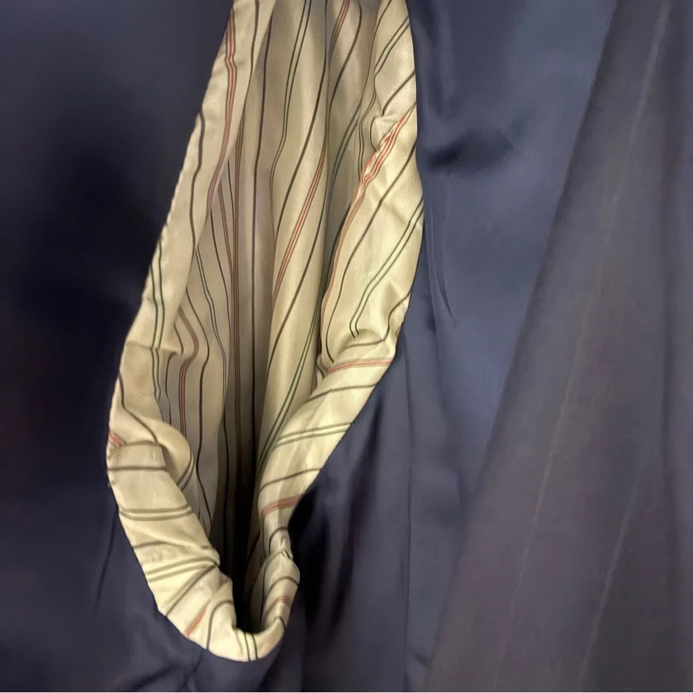 Ralph Lauren Navy Pinstripe Suit 42R and 36/30 pants - slightly imperfect cuff